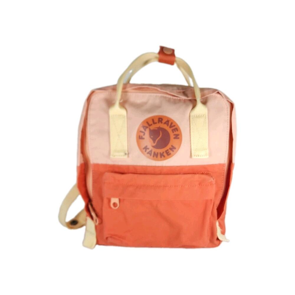Fjallraven Kanken Art 23616 Mini Orange /pink Nylon Swedish Daypack Backpack